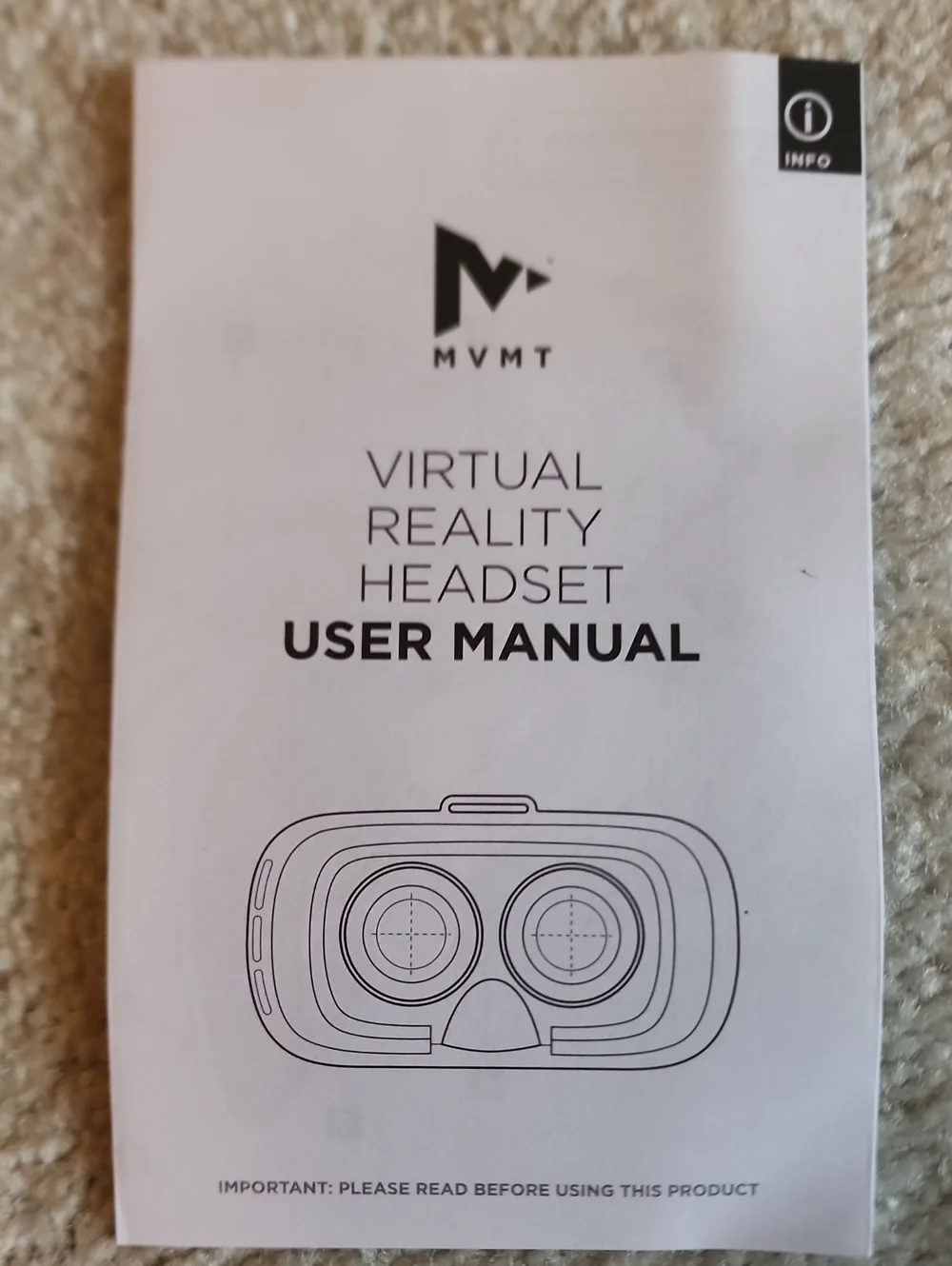 MVMT White Virtual Reality Headset User Guide